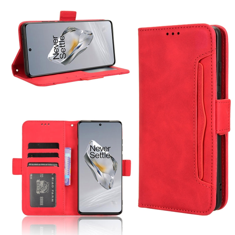 For OnePlus 12 Skin Feel Calf Texture Card Slots Leather Phone Case(Red) - OnePlus Cases by buy2fix | Online Shopping UK | buy2fix