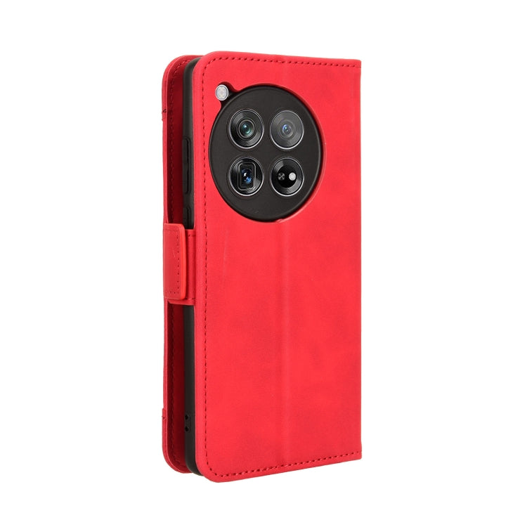 For OnePlus 12 Skin Feel Calf Texture Card Slots Leather Phone Case(Red) - OnePlus Cases by buy2fix | Online Shopping UK | buy2fix