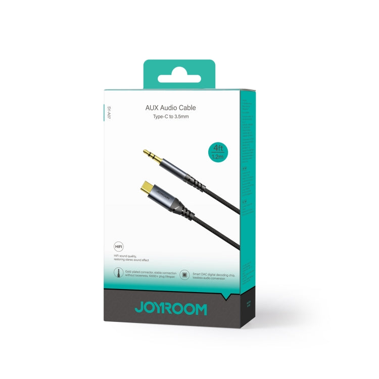 JOYROOM SY-A07 Transsion Series USB-C/Type-C to 3.5mm AUX Audio Adapter Cable, Length: 1.2m(Black) by JOYROOM