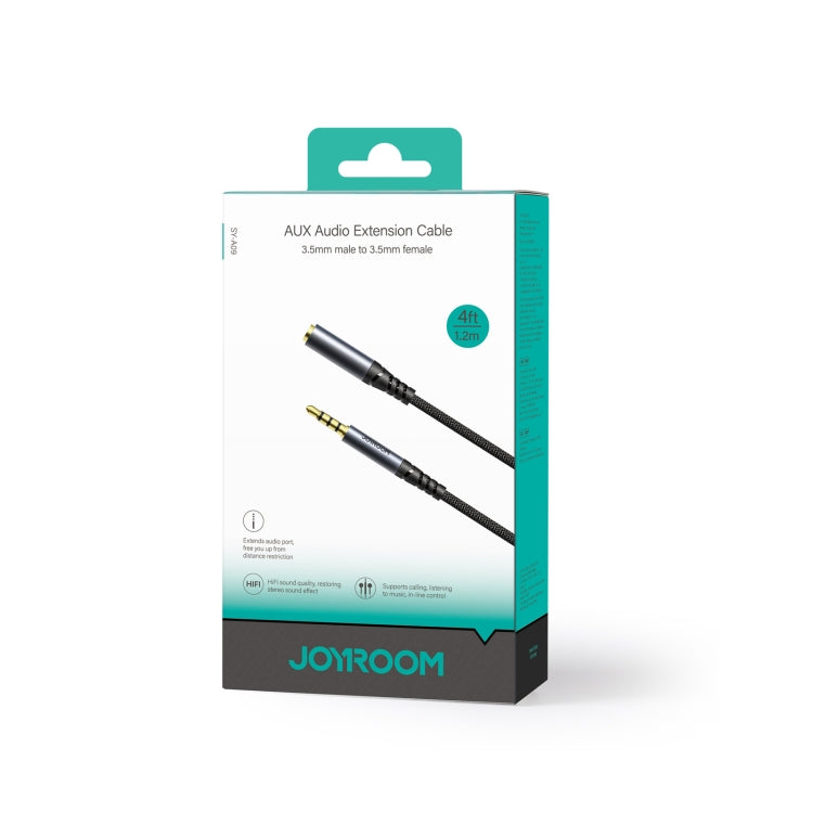 JOYROOM SY-A09 Transsion Series 3.5mm to 3.5mm Female AUX Audio Adapter Cable, Length: 1.2m(Black) by JOYROOM