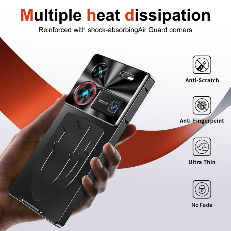 For ZTE nubia Z60 Ultra Metal Cooling Phone Case(Black) - ZTE Cases by buy2fix | Online Shopping UK | buy2fix