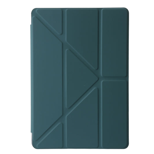 For Lenovo Tab M11 /Xiaoxin Pad 11 2024 Clear Acrylic Deformation Leather Tablet Case(Deep Green) by buy2fix