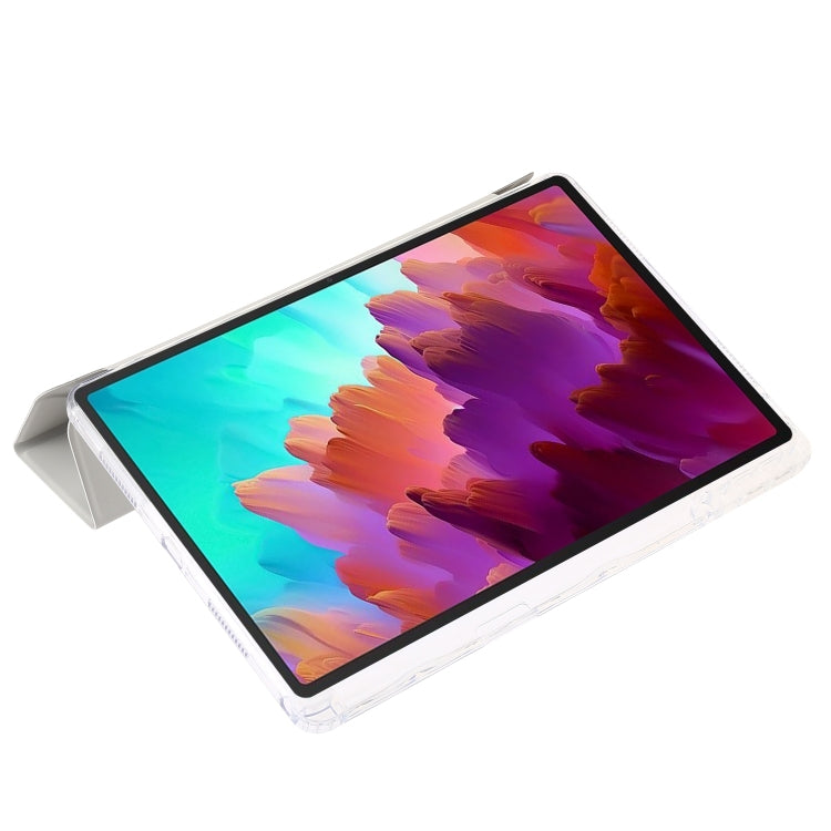 For Lenovo Tab M11 /Xiaoxin Pad 11 2024 Clear Acrylic Deformation Leather Tablet Case(Grey) by buy2fix