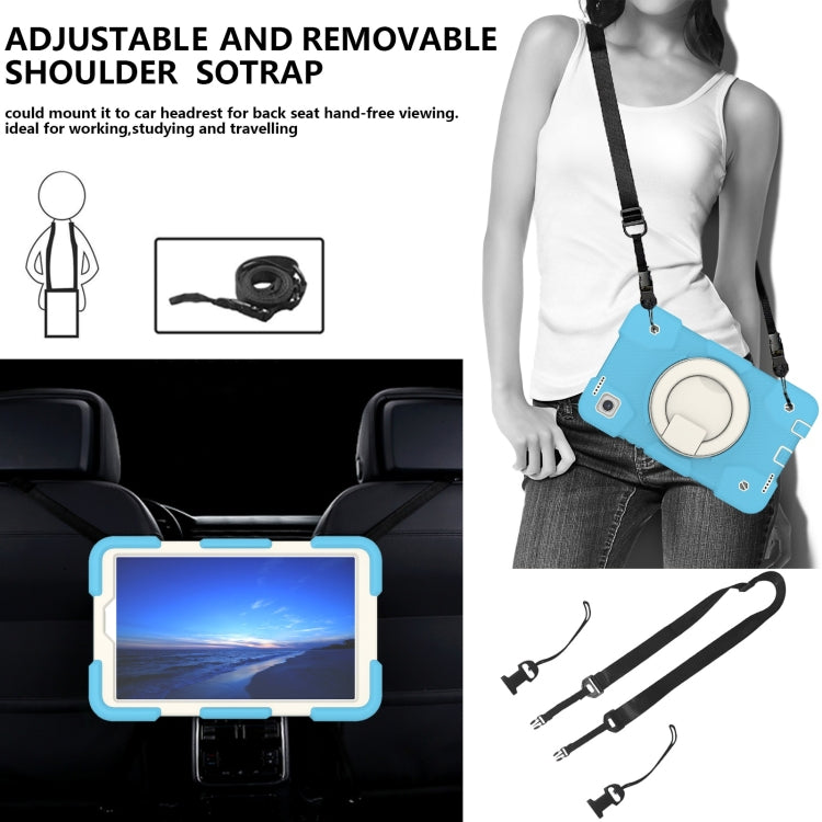 For Samsung Galaxy Tab A9 8.7 2023 Silicone Hybrid PC Tablet Case with Shoulders Strap(Sky Blue) - Galaxy Tab A9 by buy2fix | Online Shopping UK | buy2fix