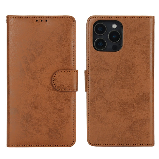 For iPhone 16 Pro Max 2 in 1 Detachable Phone Leather Case(Brown) by buy2fix