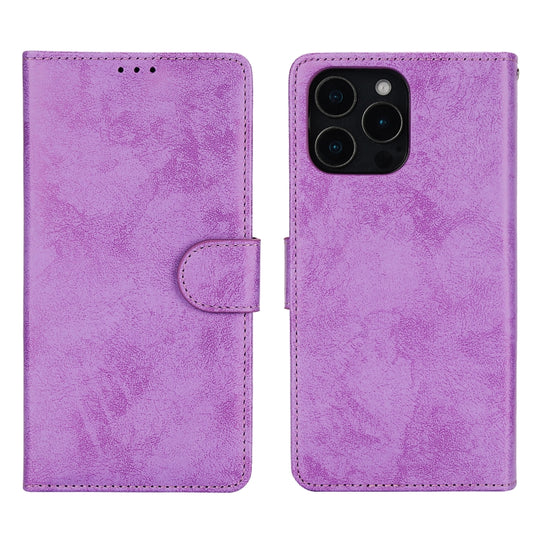 For iPhone 16 Pro 2 in 1 Detachable Phone Leather Case(Purple) by buy2fix