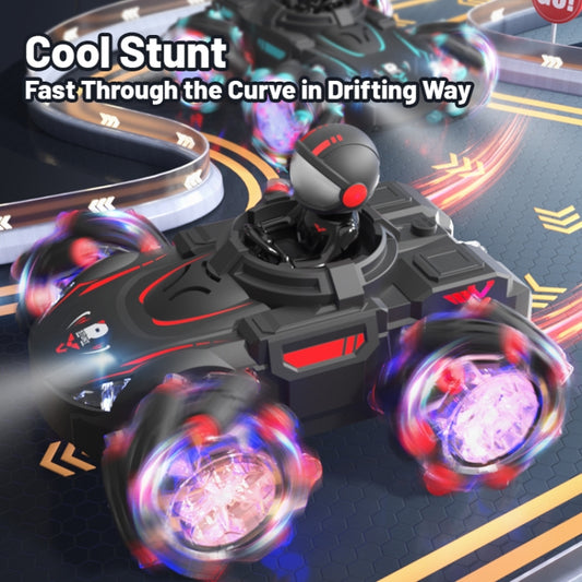 Q169 2.4G Magic Color Projection Stunt Remote Control Car(Black Red) by buy2fix