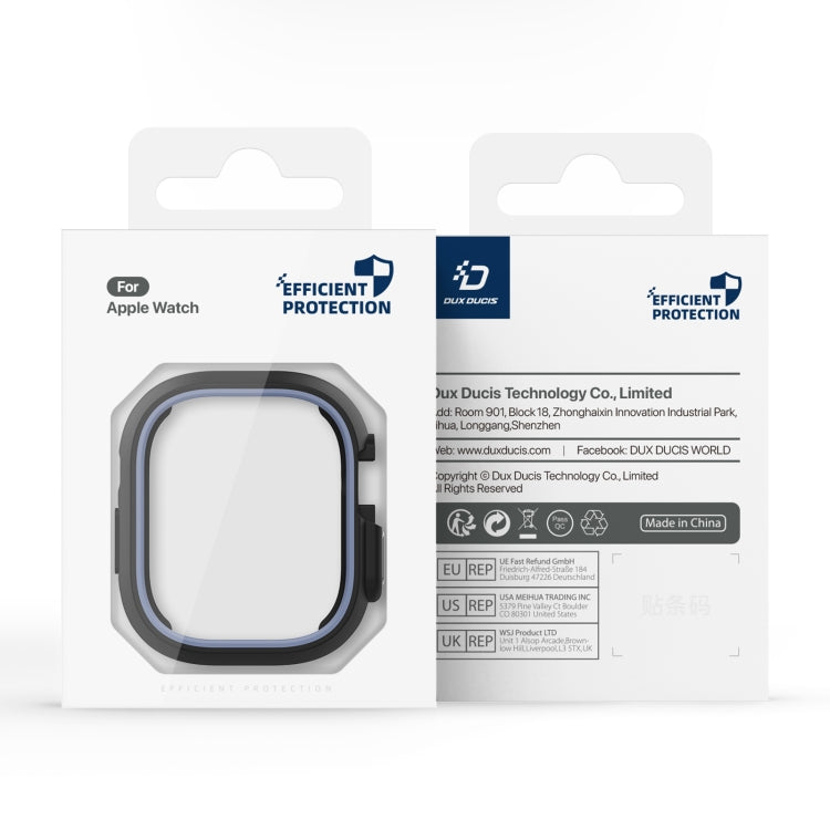 For Apple Watch Ultra 2 49mm / Ultra 49mm DUX DUCIS Bamo Series Hollow PC + TPU Watch Protective Case(Black+Grey) by DUX DUCIS