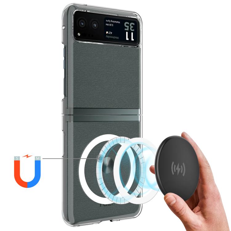 For Motorola Razr+ 2023 Scratchproof PC Transparent MagSafe Phone Case - Motorola Cases by buy2fix | Online Shopping UK | buy2fix