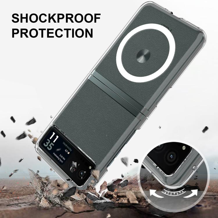 For Motorola Razr+ 2023 Scratchproof PC Transparent MagSafe Phone Case - Motorola Cases by buy2fix | Online Shopping UK | buy2fix