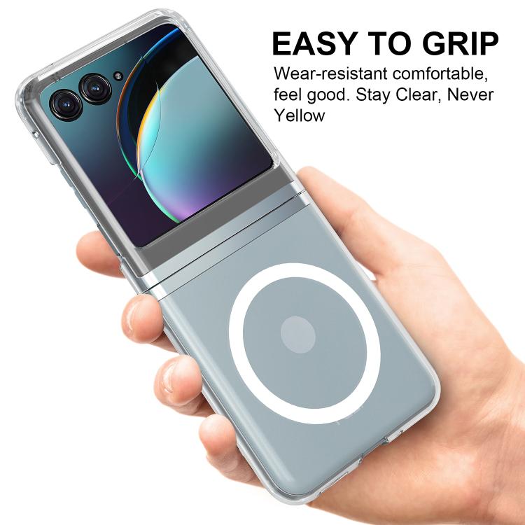 For Motorola Razr 50 / Razr 2024 Scratchproof PC Transparent MagSafe Phone Case - Motorola Cases by buy2fix | Online Shopping UK | buy2fix