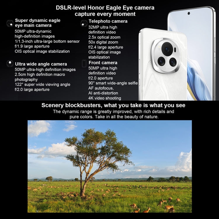 Honor Magic6, 16GB+512GB, 6.78 inch Magic OS 8.0 Snapdragon 8 Gen 3 Octa Core up to 3.3GHz, Network: 5G, OTG, NFC, Support Google Play(Black) - Honor by HONOR | Online Shopping UK | buy2fix
