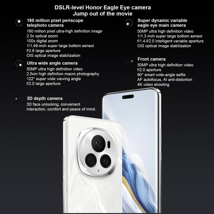 Honor Magic6 Pro, 16GB+512GB , 6.8 inch Magic OS 8.0 Snapdragon 8 Gen 3 Octa Core up to 3.3GHz, Network: 5G, OTG, NFC, Support Google Play(Black) - Honor by Huawei | Online Shopping UK | buy2fix