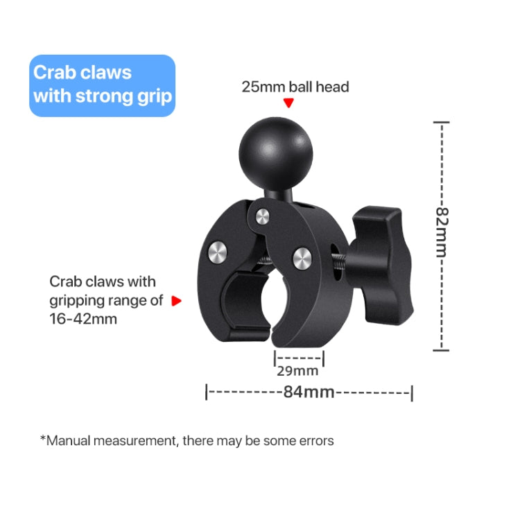 2 x Dual-heads Crab 1 x Single Heads Motorcycle Clamps Handlebar Fixed Mount 3-stage Telescopic Selfie Stick by buy2fix