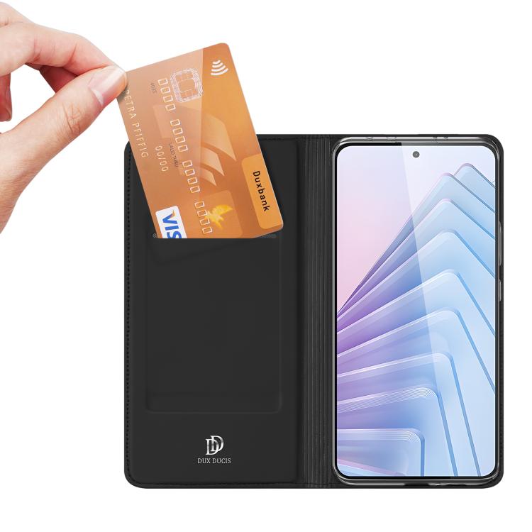 For Redmi Note 14 5G DUX DUCIS Skin Pro Series Flip Leather Phone Case(Black) - Note 14 Cases by DUX DUCIS | Online Shopping UK | buy2fix