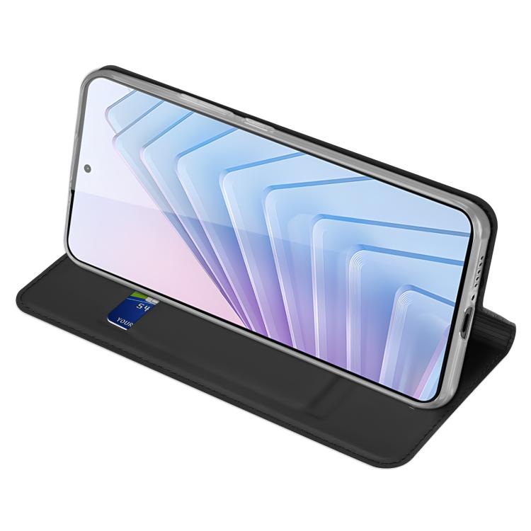 For Redmi Note 14 5G DUX DUCIS Skin Pro Series Flip Leather Phone Case(Black) - Note 14 Cases by DUX DUCIS | Online Shopping UK | buy2fix