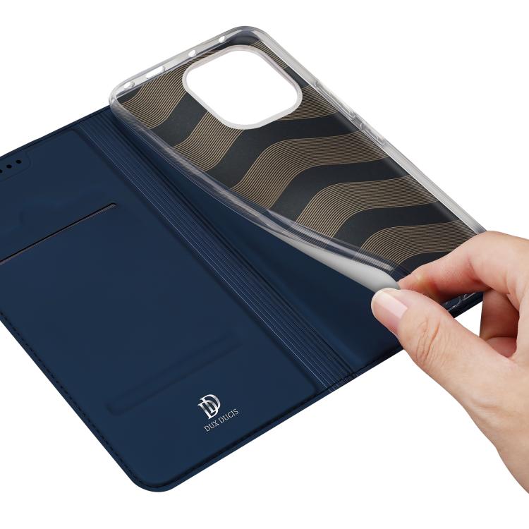 For Redmi Note 14 5G DUX DUCIS Skin Pro Series Flip Leather Phone Case(Blue) - Note 14 Cases by DUX DUCIS | Online Shopping UK | buy2fix