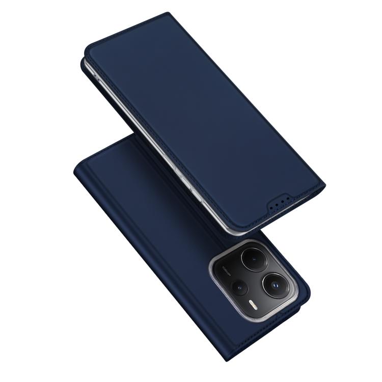For Redmi Note 14 4G 163.25mm DUX DUCIS Skin Pro Series Flip Leather Phone Case(Blue) - Note 14 Cases by DUX DUCIS | Online Shopping UK | buy2fix