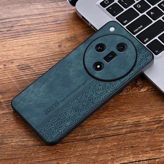 For OPPO Find X7 AZNS 3D Embossed Skin Feel Phone Case(Dark Green) by AZNS