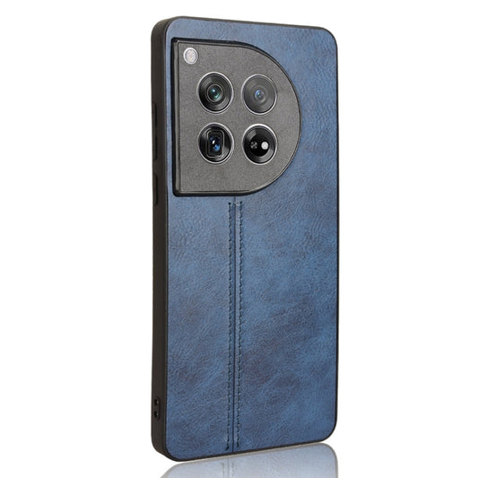 For OnePlus 12 Cow Pattern Sewing Back Cover Phone Case(Blue) by buy2fix