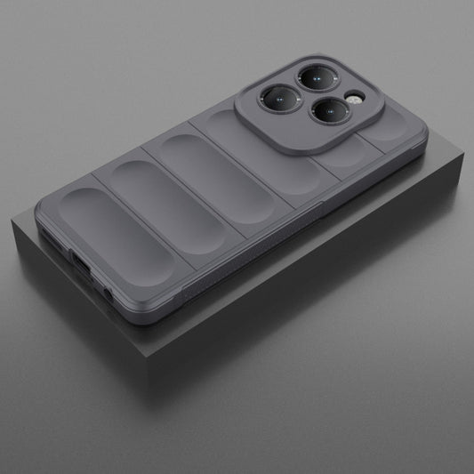 For Infinix Hot 40 Pro / Hot 40 Magic Shield TPU + Flannel Phone Case(Dark Grey) by buy2fix