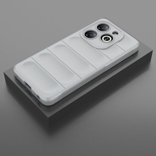 For Infinix Smart 8 Magic Shield TPU + Flannel Phone Case(Grey) by buy2fix