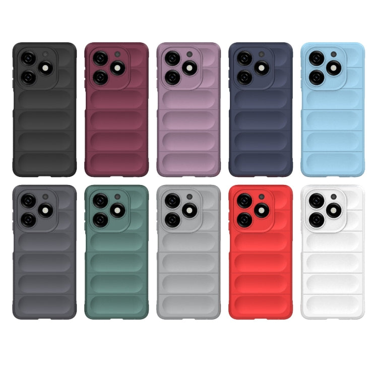 For Tecno Spark 20 Magic Shield TPU + Flannel Phone Case(Purple) by buy2fix