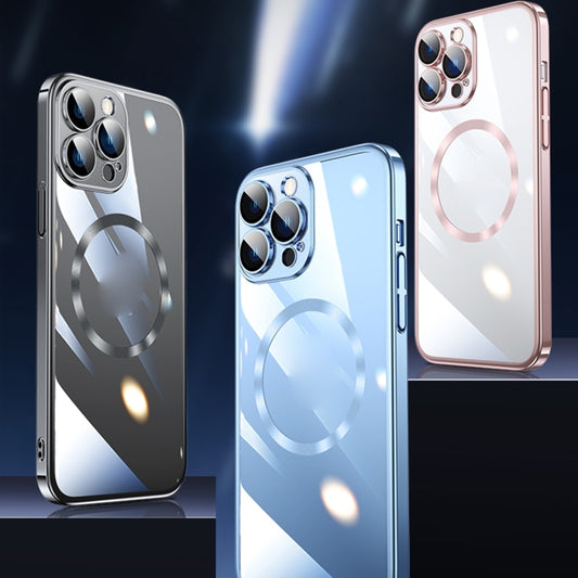 For iPhone 15 Pro Magsafe Magnetic Electroplated PC Phone Case(Pink) by buy2fix