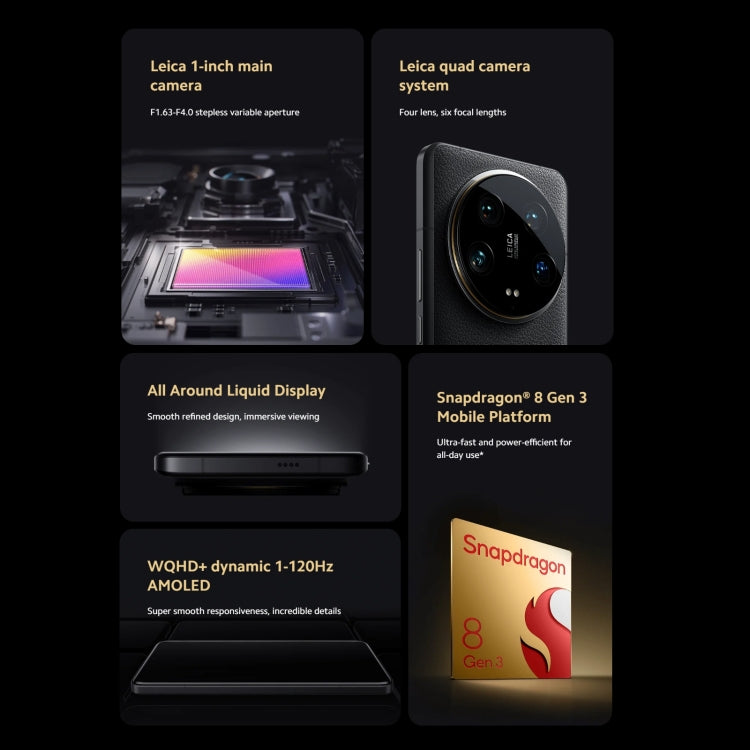 Xiaomi 14 Ultra, 16GB+1TB, 6.73 inch Xiaomi HyperOS Snapdragon 8 Gen 3 Octa Core 4nm up to 3.3GHz, NFC, Network: 5G(Black) - Xiaomi MI by Xiaomi | Online Shopping UK | buy2fix