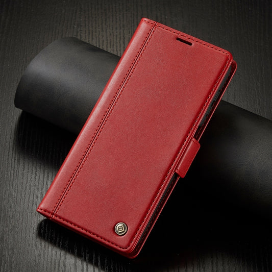 For Samsung Galaxy S24 LC.IMEEKE Skin-friendly Card Slots Leather Phone Case(Red) by LC.IMEEKE