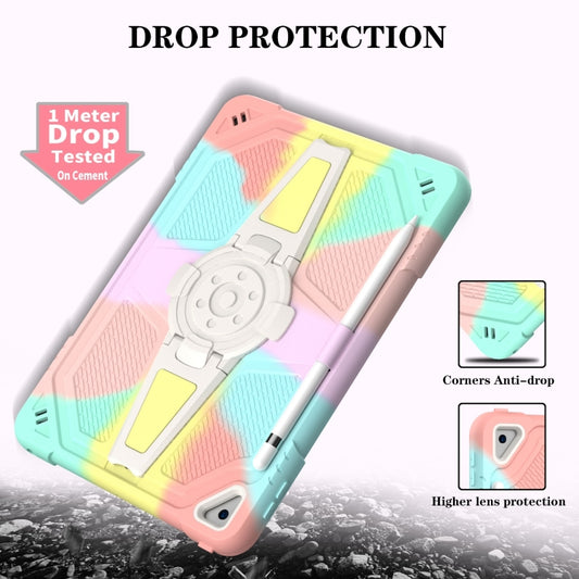 For iPad 10.2 2021 / 2020 / 2019 Punk Stand PC Hybrid Silicone Tablet Case with Shoulder Strap(Colorful) - iPad 10.2 Cases by buy2fix | Online Shopping UK | buy2fix