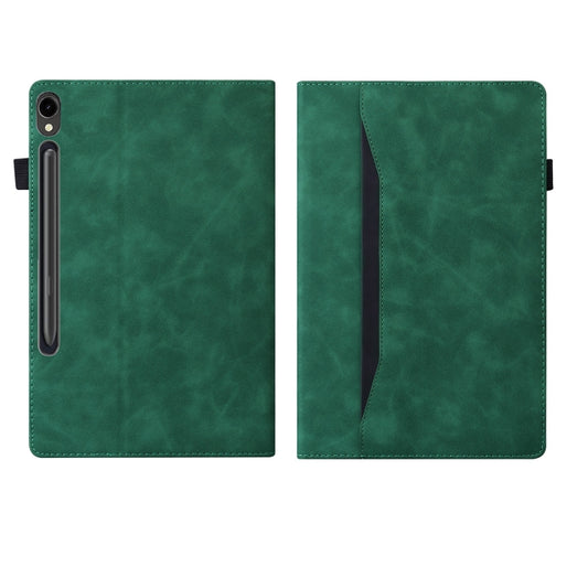 For Samsung Galaxy Tab S9+ /S8+ /S7+ Splicing Shockproof Smart Leather Tablet Case(Green) by buy2fix