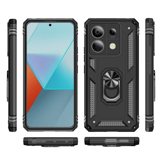 For Xiaomi Redmi Note 13 Pro 5G Shockproof TPU + PC Phone Case with Holder(Black) by buy2fix