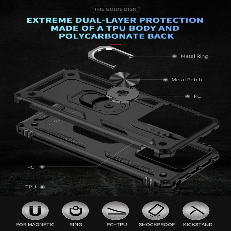 For Xiaomi Redmi Note 13 Pro 5G Shockproof TPU + PC Phone Case with Holder(Black) - Xiaomi Cases by buy2fix | Online Shopping UK | buy2fix