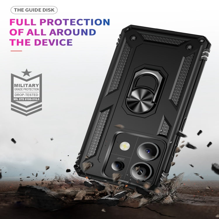For Xiaomi Redmi Note 13 Pro 5G Shockproof TPU + PC Phone Case with Holder(Black) - Xiaomi Cases by buy2fix | Online Shopping UK | buy2fix