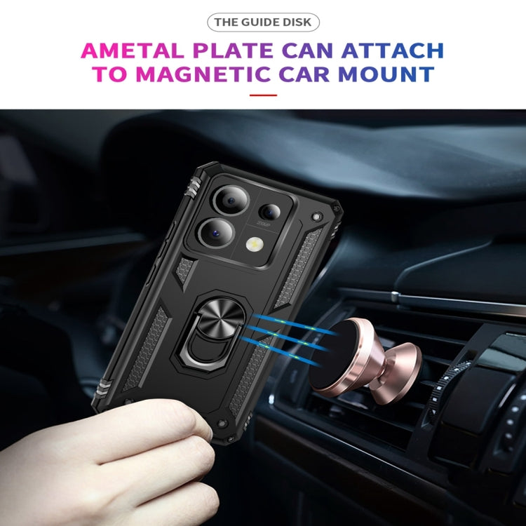 For Xiaomi Redmi Note 13 Pro 5G Shockproof TPU + PC Phone Case with Holder(Black) - Xiaomi Cases by buy2fix | Online Shopping UK | buy2fix