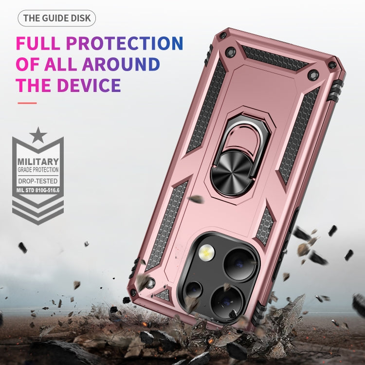 For Xiaomi Redmi Note 13 4G Shockproof TPU + PC Phone Case with Holder(Rose Gold) - Xiaomi Cases by buy2fix | Online Shopping UK | buy2fix