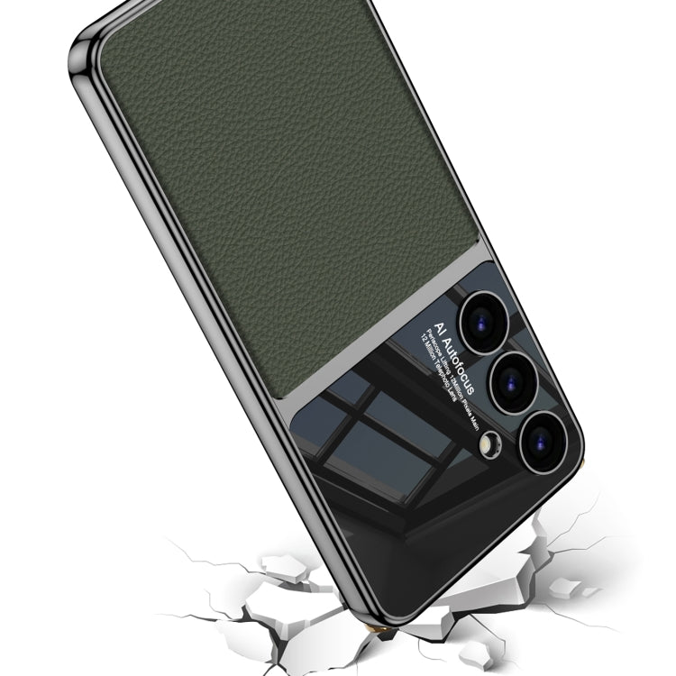 For Samsung Galaxy S24+ 5G GKK Plating TPU + Leather Full Coverage Phone Case(Black) by GKK