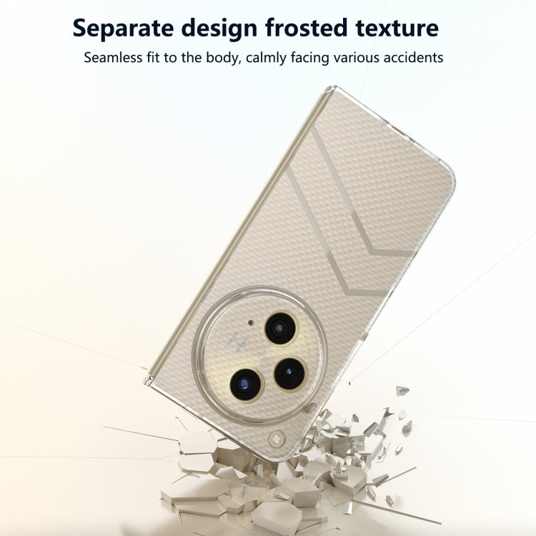 For OPPO Find N3 Wave Pattern Transparent Frosted Phone Case by buy2fix