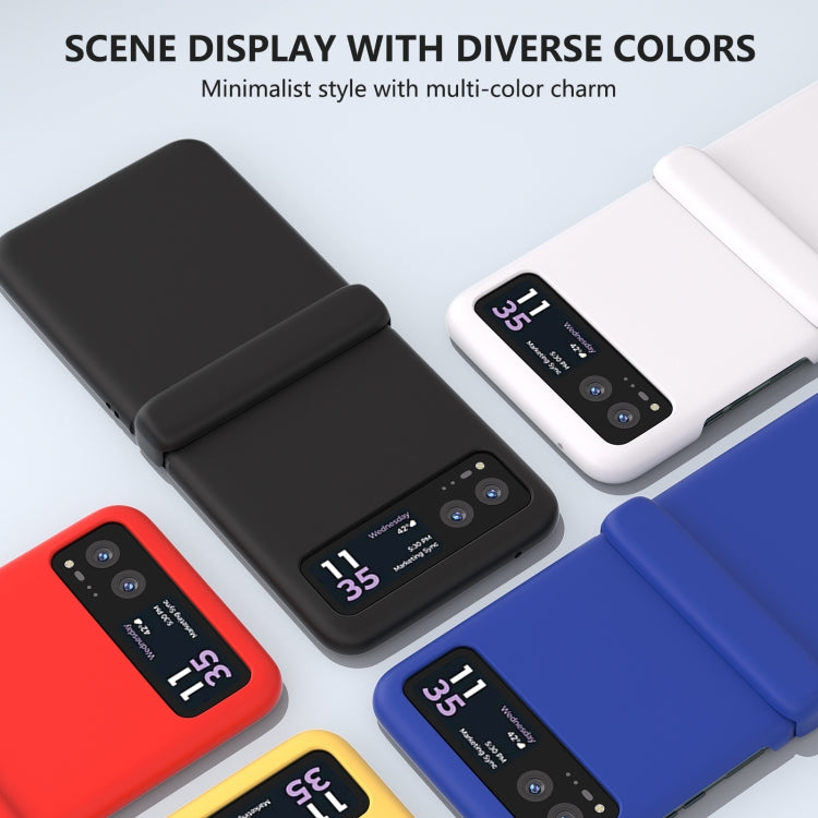 For Motorola Razr 40 3 in 1 Skin Feel PC Phone Case with Hinge(Black) by buy2fix