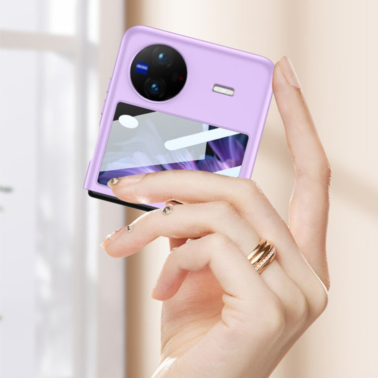 For vivo X Flip GKK Integrated Ultra-thin Full Coverage Flip Phone Case(Black) by GKK