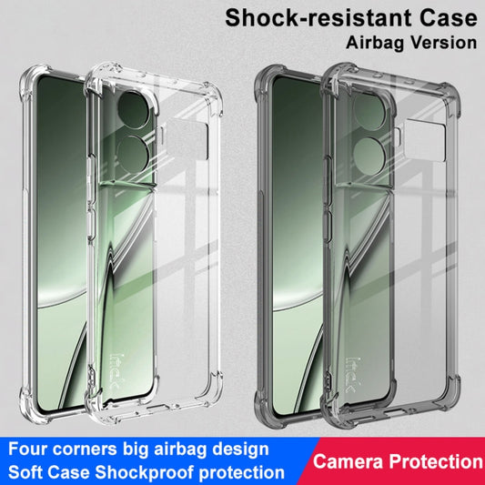 For Realme GT5 5G imak Shockproof Airbag TPU Phone Case(Transparent Black) by imak