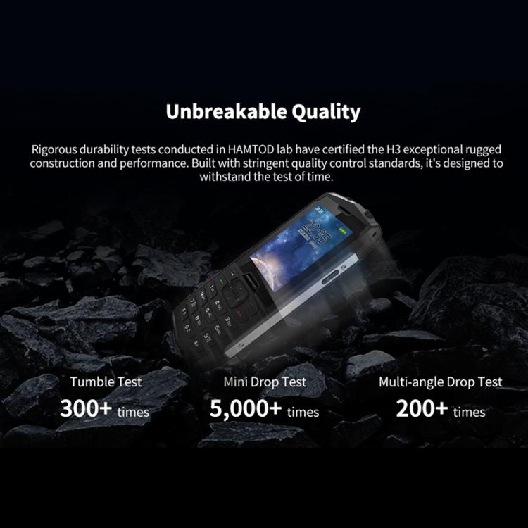 HAMTOD H3 Rugged Phone, EU Version, 2.8 inch T107 ARM CortexTM A7 Quad-core 1.0GHz, Network: 4G, VoLTE, BT, SOS(Red) - Other by HAMTOD | Online Shopping UK | buy2fix