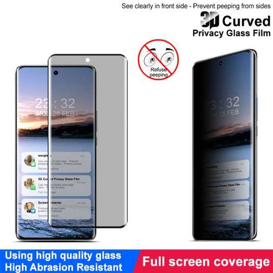 For Honor X50 Pro 5G imak 3D Curved HD Full Screen Anti-spy Tempered Glass Protective Film by imak