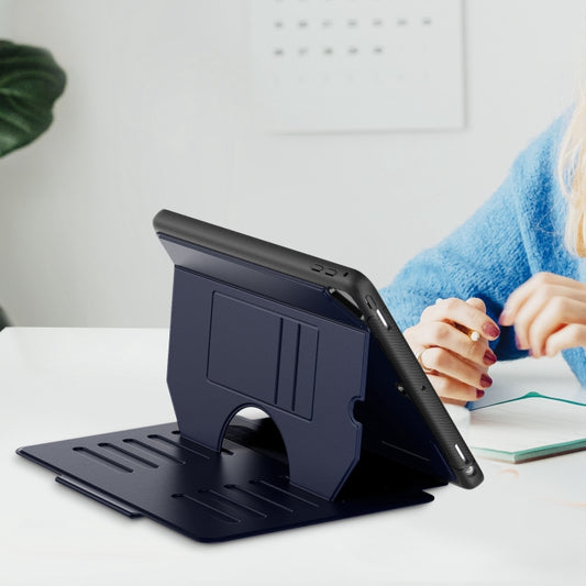 For iPad 9.7 2018 / 2017 / Air Notebook Magnetic Leather Tablet Case(Navy Blue) - More iPad Cases by buy2fix | Online Shopping UK | buy2fix