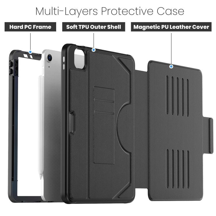 For iPad Pro 11 2022 / Air 10.9 2022 Notebook Magnetic Leather Tablet Case(Black) - More iPad Cases by buy2fix | Online Shopping UK | buy2fix