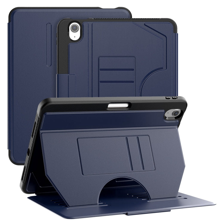 For iPad Air 11 2025 / 2024 Notebook Magnetic Leather Tablet Case(Navy Blue) - iPad Air 11 2025 / 2024 Cases by buy2fix | Online Shopping UK | buy2fix