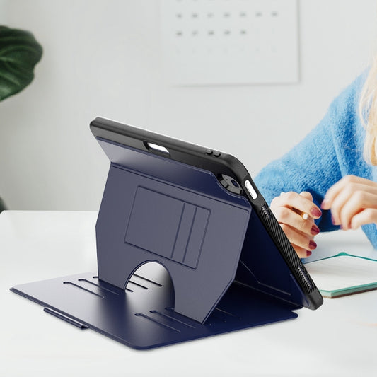 For iPad Air 11 2025 / 2024 Notebook Magnetic Leather Tablet Case(Navy Blue) by buy2fix