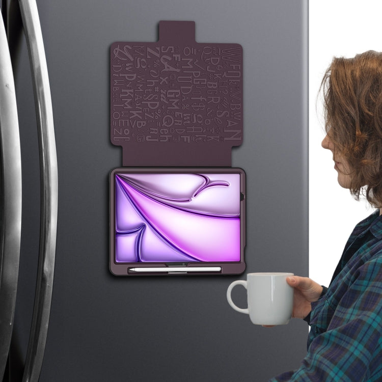 For iPad Air 11 2025 / 2024 Notebook Magnetic Leather Tablet Case(Purple) - iPad Air 11 2025 / 2024 Cases by buy2fix | Online Shopping UK | buy2fix