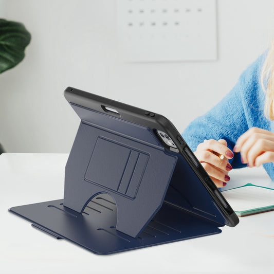 For iPad Pro 11 2025 / 2024 Notebook Magnetic Leather Tablet Case(Navy Blue) by buy2fix